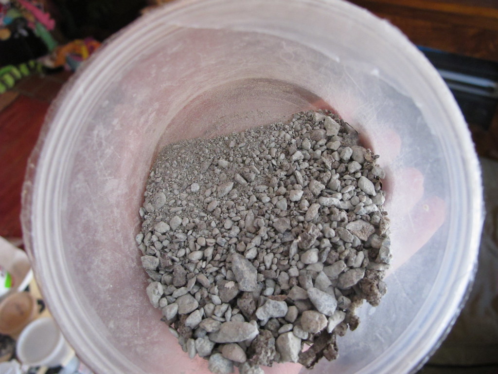 Decomposed granite used in a landscaped garden